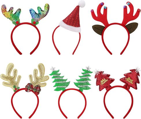 MoKo Christmas Headbands for Women, Cute Headband Accessories with Different Designs for Kids Adults, Costume Party in Kuwait