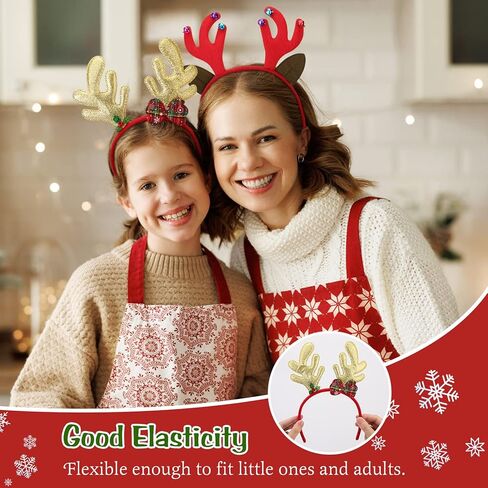 MoKo Christmas Headbands for Women, Cute Headband Accessories with Different Designs for Kids Adults, Costume Party in Kuwait
