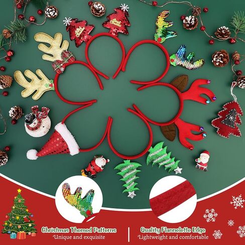 MoKo Christmas Headbands for Women, Cute Headband Accessories with Different Designs for Kids Adults, Costume Party in Kuwait
