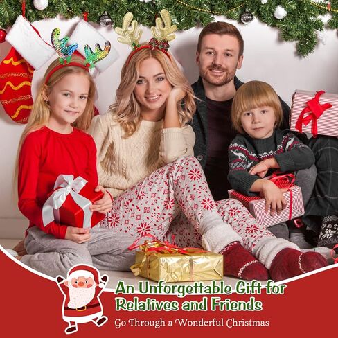 MoKo Christmas Headbands for Women, Cute Headband Accessories with Different Designs for Kids Adults, Costume Party in Kuwait