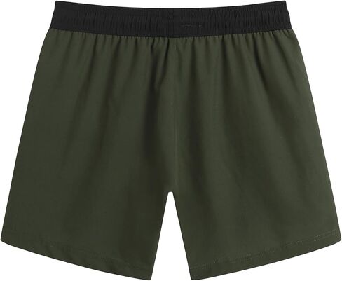 Turnshine Mens Swim Trunks with Compression Liner 5" Stretch Beach Shorts Quick Dry Bathing Suit Board Shorts Zipper Pockets in Kuwait
