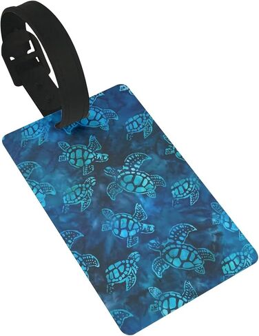 Phish Red Donut Circles On Blue Luggage Tag Travel Suitcase Labels Name ID Tags Business Card Holder Baggage Label for Women Men in Kuwait