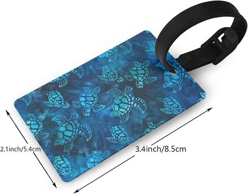 Phish Red Donut Circles On Blue Luggage Tag Travel Suitcase Labels Name ID Tags Business Card Holder Baggage Label for Women Men in Kuwait