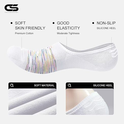 CS CELERSPORT 8 عبوات من الجوارب النسائية بدون عرض مقاس 6-9/9-11 in Kuwait