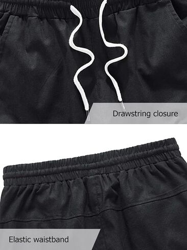 Vcansion Men's Casual Cotton Loose Fit Lightweight Multi-Pockets Cargo Shorts in Kuwait