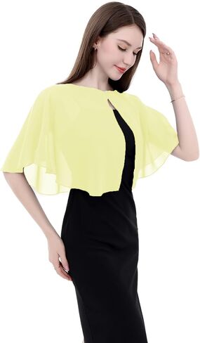 Women's Soft Chiffon Lace Capelets for Women Shawls and Wraps for Evening Dress Wedding Cape Bole Cover Up in Saudi Arabia