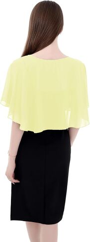 Women's Soft Chiffon Lace Capelets for Women Shawls and Wraps for Evening Dress Wedding Cape Bole Cover Up in Saudi Arabia