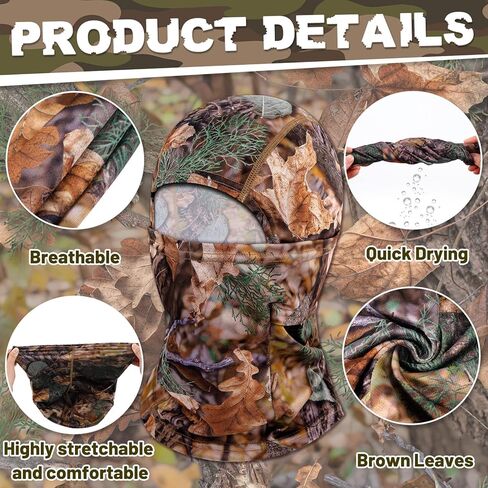 3 قطع من أقنعة الوجه بالاكلافا قناع الصيد أقنعة مموهة للرجال والنساء والكبار للصيد والألعاب العسكرية والمشي لمسافات طويلة والأنشطة الخارجية in Kuwait