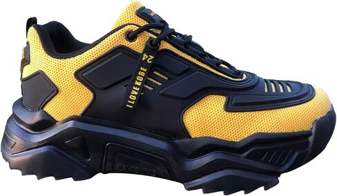 DAVESHOES Mamba 24 Mens Wide Walking Shoes Height Increasing Luxury Mech Sneakers with Latex Insoles Mens Platform Shoes Hiptop Black Running Sport Shoes Male in Saudi Arabia