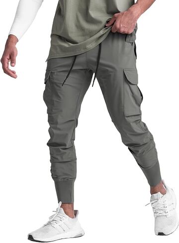 Muscle Killer Mens Running Jogger Pants Workout Athletic Sweatpants Lightweight Quick Dry Tapered Hiking Pants Sports Pants in Kuwait
