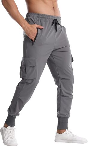 Muscle Killer Mens Running Jogger Pants Workout Athletic Sweatpants Lightweight Quick Dry Tapered Hiking Pants Sports Pants in Kuwait