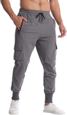 Muscle Killer Mens Running Jogger Pants Workout Athletic Sweatpants Lightweight Quick Dry Tapered Hiking Pants Sports Pants in Kuwait
