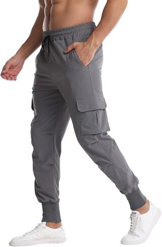 Muscle Killer Mens Running Jogger Pants Workout Athletic Sweatpants Lightweight Quick Dry Tapered Hiking Pants Sports Pants in Kuwait