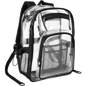 Heavy Duty Clear Backpack Heavy Duty Clear Bookbags School Stadium Approved TPU Transparent Bag for Work Security Sports XL in Kuwait