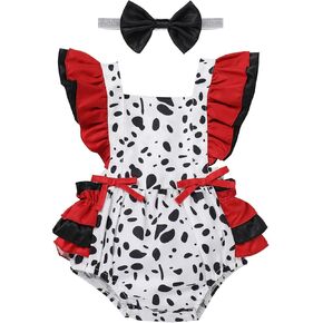 ODASDO الوليد الرضع طفلة الغزلان البقرة المطبوعة رومبير كشكش أكمام ارتداءها مع Bowknot عقال 2 قطعة مجموعة in Saudi Arabia