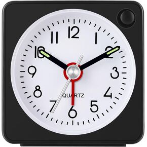 W OUTWIT Travel Analog Alarm Clock, 2.25 inch, Ultra Small Clock with Snooze and Light Function, Super Silent Non Ticking, Battery Operated, Easy Setting in Kuwait