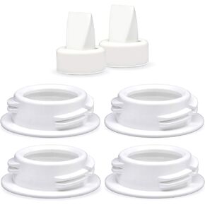 Maymom Baby Bottle Thread Changer or Converter; Compatible with Spectra S1 S2 Pumps Wide Mouth Flanges to use Medela, Ameda, Lifefactory, Dr. Brown Narrow Neck Bottles in Saudi Arabia