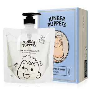 Kinder Puppets Korean Baby Shampoo & Bath with Natural Surfactants | Gentle Wash for Eczema, Cradle Cap, Dry & Sensitive Skin | Tear-Free | Newborns Infants Toddlers Kids, 11.15 Fl. Oz in Saudi Arabia