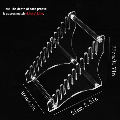 WLSANX Vinyl Record Holder Vinyl Record Storage Rack Versatile Vinyl Record Acrylic Storage Rack, Tailor-made Storage Solution for 12 Albums(Black 1pc) in Kuwait