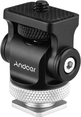 HUNYA 360° Rotatable Camera Monitor Cold Shoe Mount Adapter Head with 1/4-inch Interface Allen Wrench for Monitor LED Light Microphone Expansion Mounting in Saudi Arabia