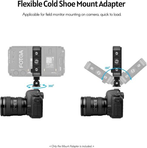 HUNYA 360° Rotatable Camera Monitor Cold Shoe Mount Adapter Head with 1/4-inch Interface Allen Wrench for Monitor LED Light Microphone Expansion Mounting in Saudi Arabia