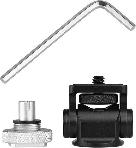 HUNYA 360° Rotatable Camera Monitor Cold Shoe Mount Adapter Head with 1/4-inch Interface Allen Wrench for Monitor LED Light Microphone Expansion Mounting in Saudi Arabia