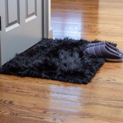 Super Area Rugs Ultra Soft & Fluffy Faux Sheepskin Rug, Gray 2 x 3 Feet Carpet for Bedroom Living Room in Saudi Arabia