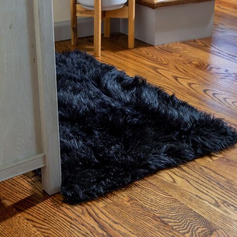Super Area Rugs Ultra Soft & Fluffy Faux Sheepskin Rug, Gray 2 x 3 Feet Carpet for Bedroom Living Room in Saudi Arabia
