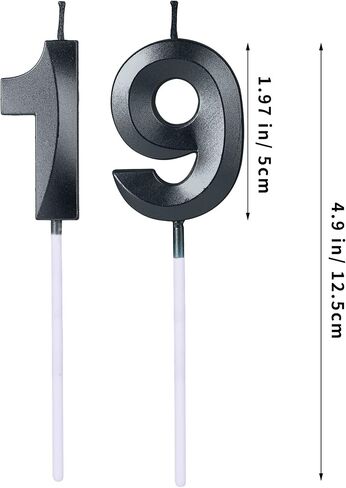 Gold 19th & 91st Birthday Candles for Cakes, Number 19 91 Candle Cake Topper for Party Anniversary Wedding Celebration Decoration in Saudi Arabia