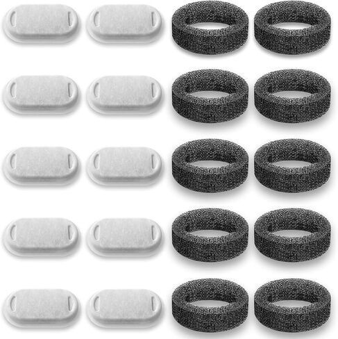 KuangBiao 10-Pack Filters Replacement, Compatible with Tomxcute 108oz/3.2L pet Fountain,for Petlibro 67oz/2L Stainless Steel cat Water Fountain with Sponges in Kuwait