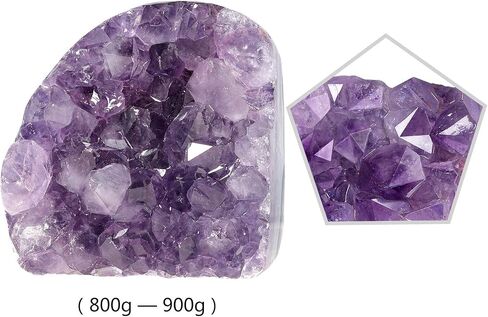 Rockcloud Natural Purple Amethyst Quartz Crystal Cluster Geode Druzy Home Decoration Self Stand Desk Ornament Gemstone Specimen, 0.66-0.88 lb in Saudi Arabia