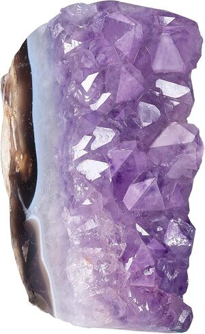 Rockcloud Natural Purple Amethyst Quartz Crystal Cluster Geode Druzy Home Decoration Self Stand Desk Ornament Gemstone Specimen, 0.66-0.88 lb in Saudi Arabia