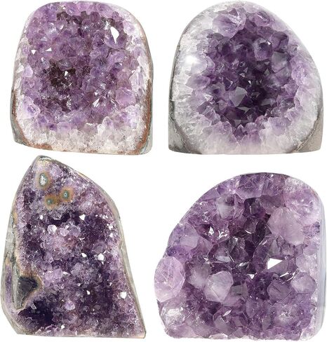 Rockcloud Natural Purple Amethyst Quartz Crystal Cluster Geode Druzy Home Decoration Self Stand Desk Ornament Gemstone Specimen, 0.66-0.88 lb in Saudi Arabia
