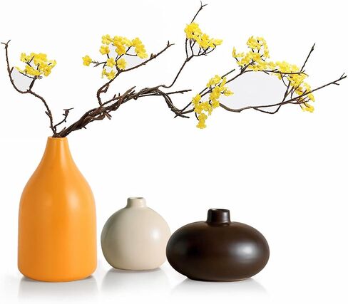 مزهرية GeLive Ikebana مزهرية زهور مزخرفة بالزراعة المائية معكرون مزهرية سيراميك ملونة (وردي) in Kuwait