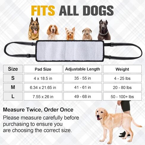 سرج مساعدة رفع الكلاب من بيوتيزو للساق الخلفية الخلفية، حامل حبال للكلاب الصغيرة والمتوسطة والكبيرة الحجم - إعادة تأهيل دعم الورك للأرجل الخلفية المعاقين والكلاب المصابة، مساعدة الكلاب، محمول in Kuwait