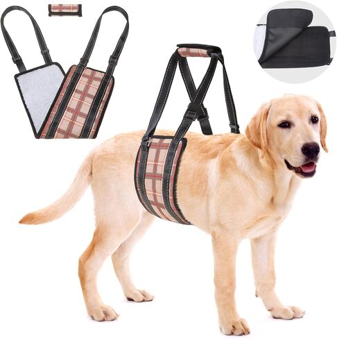 سرج مساعدة رفع الكلاب من بيوتيزو للساق الخلفية الخلفية، حامل حبال للكلاب الصغيرة والمتوسطة والكبيرة الحجم - إعادة تأهيل دعم الورك للأرجل الخلفية المعاقين والكلاب المصابة، مساعدة الكلاب، محمول in Kuwait