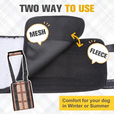 سرج مساعدة رفع الكلاب من بيوتيزو للساق الخلفية الخلفية، حامل حبال للكلاب الصغيرة والمتوسطة والكبيرة الحجم - إعادة تأهيل دعم الورك للأرجل الخلفية المعاقين والكلاب المصابة، مساعدة الكلاب، محمول in Kuwait