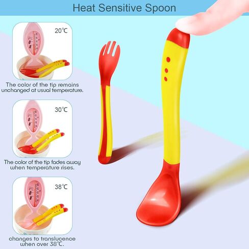 BEBOAN Baby Suction Plate, Silicone Divided Plate Set with Lid, Fork and Spoon for Boys and Girls, 100% BPA-Free Baby Food Plate, Dishwasher & Microwave Friendly, Fits for Most High Chair (Yellow) in Kuwait