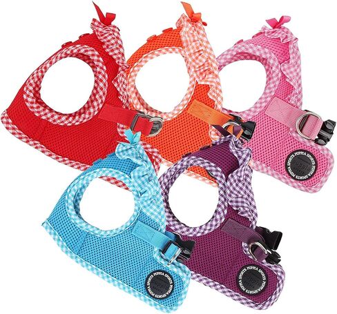 Puppia Vivien Vest Dog Harness Step-in All Season Mesh Cute No Pull No Choke Walking Training for Small Dog, Pink, Small in Saudi Arabia