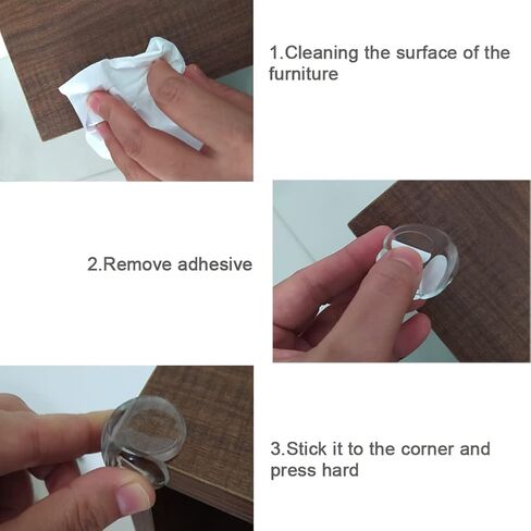 24 Pack Corner Protector for Baby, Corner Guards, Clear Table Corner Protector Guards, Edge Safety Bumpers for Furniture Against Sharp Corners, Keep Child Safe in Kuwait