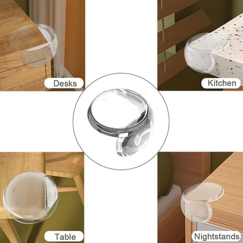 24 Pack Corner Protector for Baby, Corner Guards, Clear Table Corner Protector Guards, Edge Safety Bumpers for Furniture Against Sharp Corners, Keep Child Safe in Kuwait