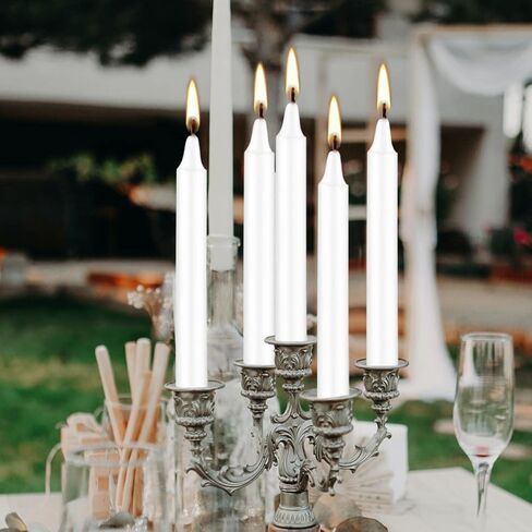 Set of 20 White Spell & Chime – Premium Mini Taper Candles for Rituals, Prayer, Birthdays, Meditation, Altar - 4 Inch Tall, Unscented (White) in Kuwait