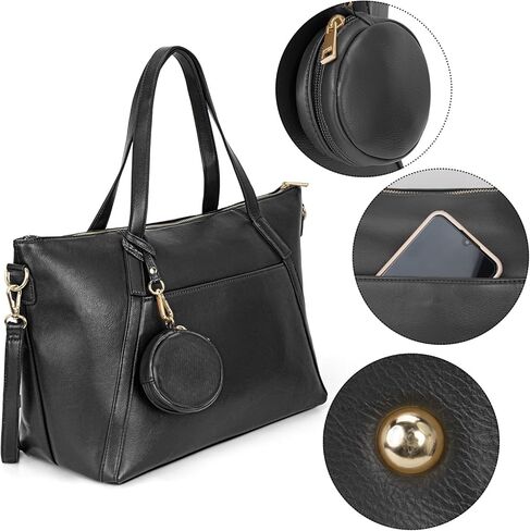 Minsong Fashion Leather Diaper Backpack Purse for Women, Mommy Bag for Baby Boys Girls with Changing Pad Stroller Straps in Kuwait