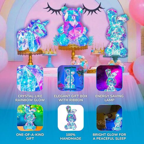 In His Name LED Unicorn Night Light for Girls & Kids - Colorful Magical Lamp for Girls Room - Premium Bedside Lamp & Cute Night Light for Toddlers - Unique Teen Display Gifts Spring Summer Decor in Saudi Arabia