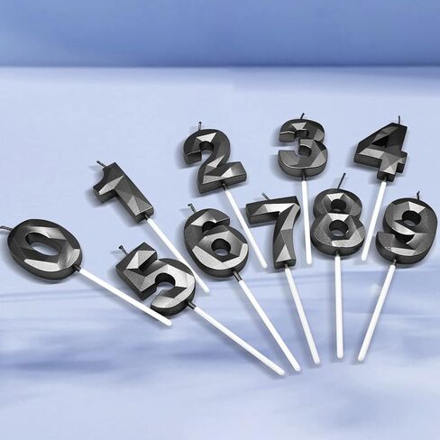 شموع عيد الميلاد الرابع والعشرون والثاني والأربعون للكيك، رقم ذهبي 24 42 شمعة ثلاثية الأبعاد على شكل ماسي لتزيين أعياد الميلاد لوازم الحفلات للنساء أو الرجال in Kuwait