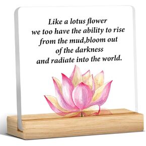 Motivational Gifts Lotus Sign Inspirational Gifts Just Like the Lotus Acrylic Desk Sign Decor in Saudi Arabia