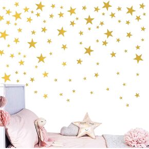 174pcs Mixed Size Star Wall Stickers Home Decor Bedroom Removable Nursery Wall Decals Kids DIY Art Decal Gold White Black Star Wall Sticker JW343 (Navy Blue) in Saudi Arabia