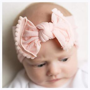 CanB Baby Hair Bow Headband Infant Toddler Bow Stretchy Knot Nylon Baby Headbands Baby Accessories (Yellow)