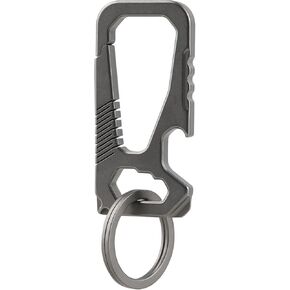 ايمنتا سلسلة مفاتيح من التيتانيوم مع فتاحة زجاجات - سلسلة مفاتيح متعددة الوظائف شديدة التحمل للاستخدام اليومي للتخييم والمشي لمسافات طويلة والاستخدام اليومي, رمادي in Kuwait