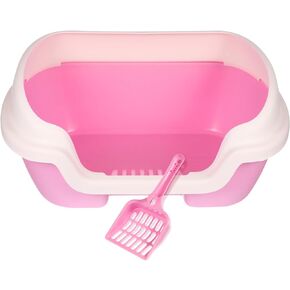 صندوق فضلات القطط شبه مغلق من TEHAUX، حوض استحمام لتنظيف القطط، مرحاض بلاستيكي للقطط، صندوق هيكل كبير المساحة، سهل التنظيف ذاتي التنظيف، صندوق فضلات القطط in Kuwait